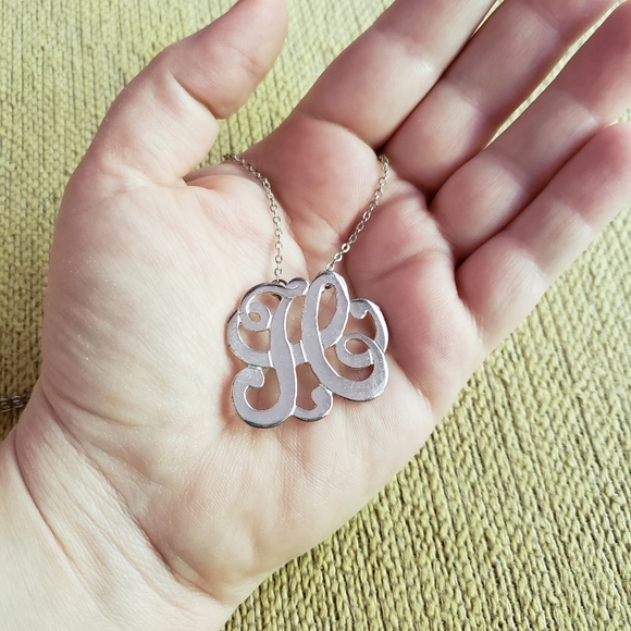 H Initial Jewelry Set: Necklace, Bracelet, & Studs - Picture 7 of 8